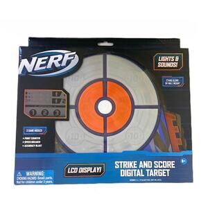 NERF Strike and Score Digital Light-Up Target with LCD Display Lights‎ & Sounds